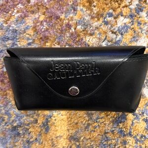 Jean Paul Gaultier unisex Black Leather Case